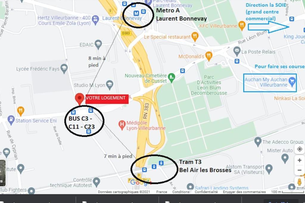 Appartement Neuf Pour 6, Parking Et Box, Au Calme Вильорбан Екстериор снимка